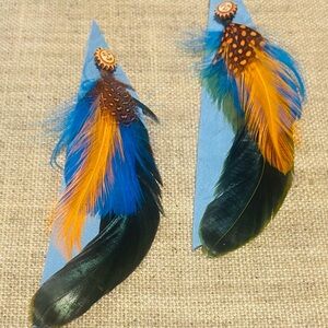 Colorful Feather Earrings